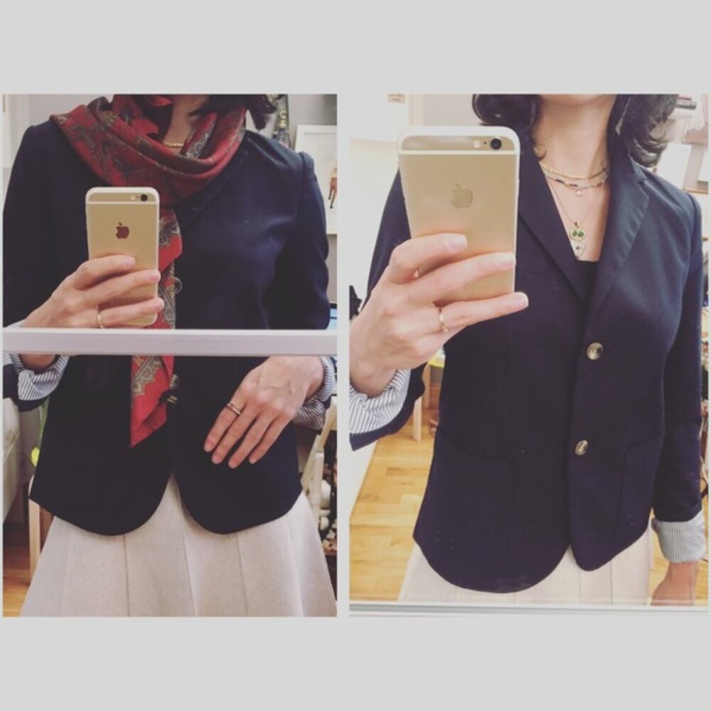Gap Academy Classic Blue Blazer with Structured Shoulders and Lapel Collars Sz 8 - Picture 9 of 9